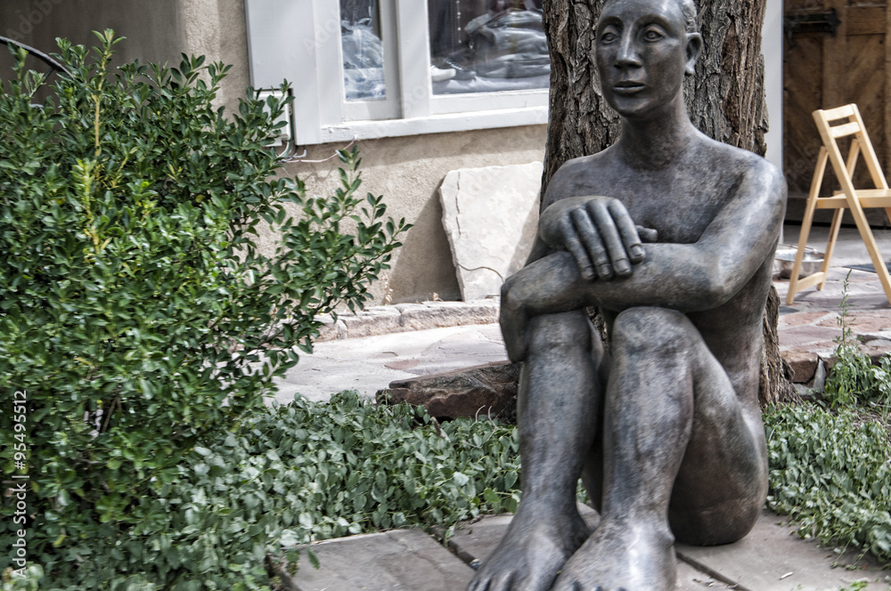 The Creative City of Santa Fe In New Mexico with its multitude of Galleries and Sculpture