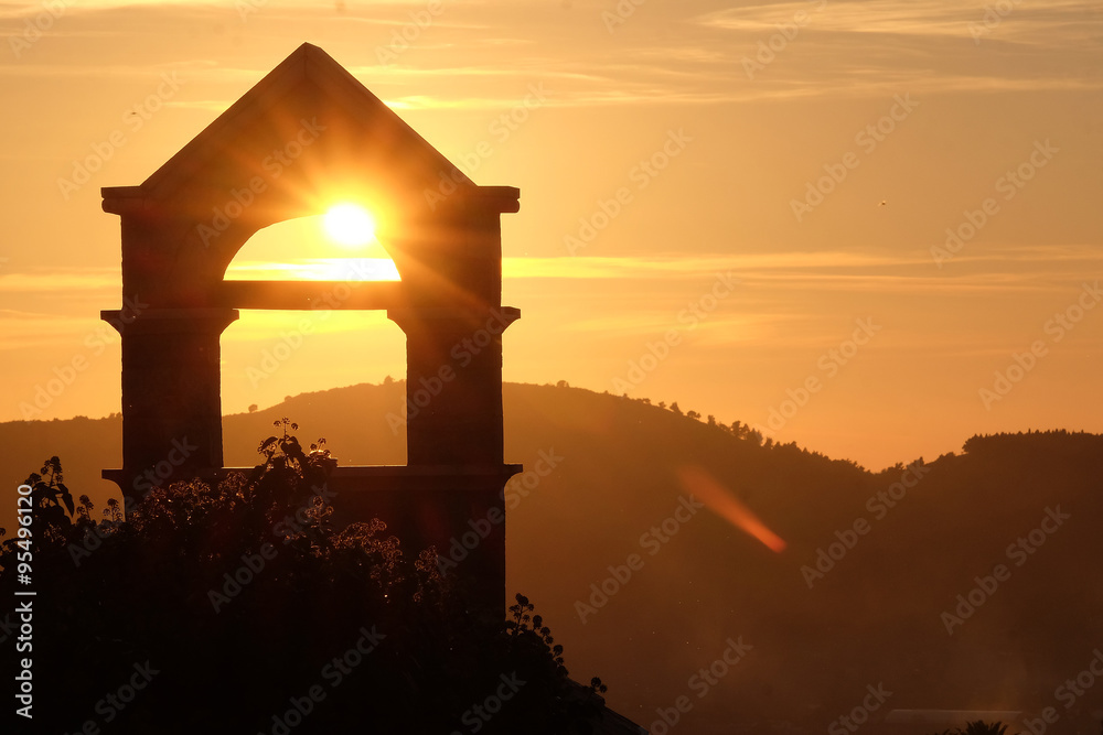Obraz premium Mountains in Montenegro at a sunset