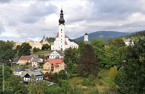 Branna city, mountains Jeseniky, Czech Republic, Europe