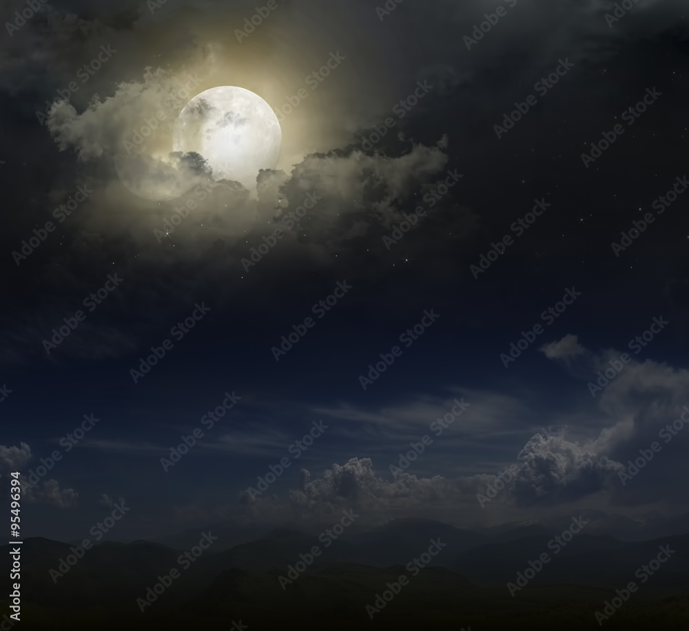 full moon background