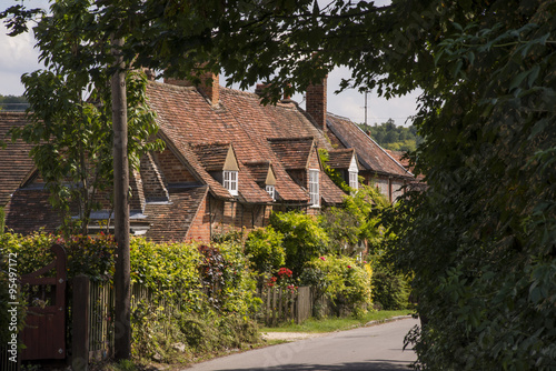 A row of cottages in the village of Turville, Buckinghamshire
