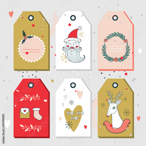 Christmas New Year gift tags collection