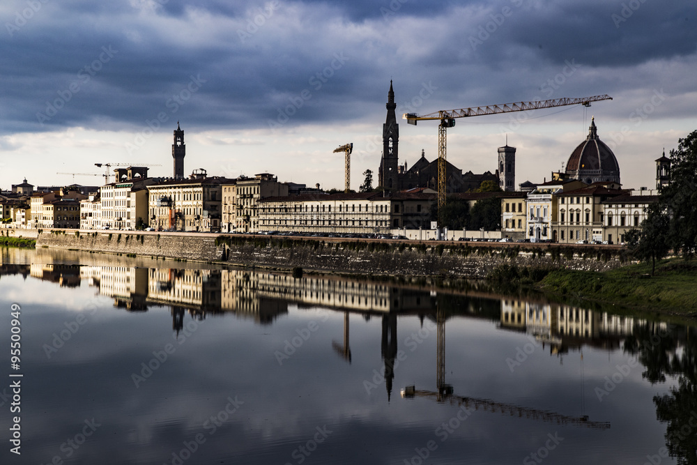 firenze lungarno fiume specchio specchiato firenze lungarno fiume specchio specchiato