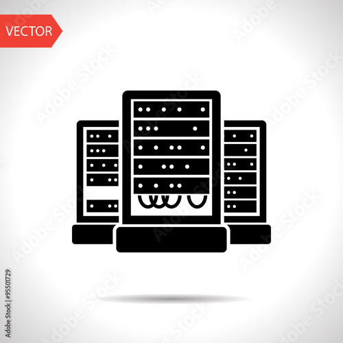 server cabinets vector icon