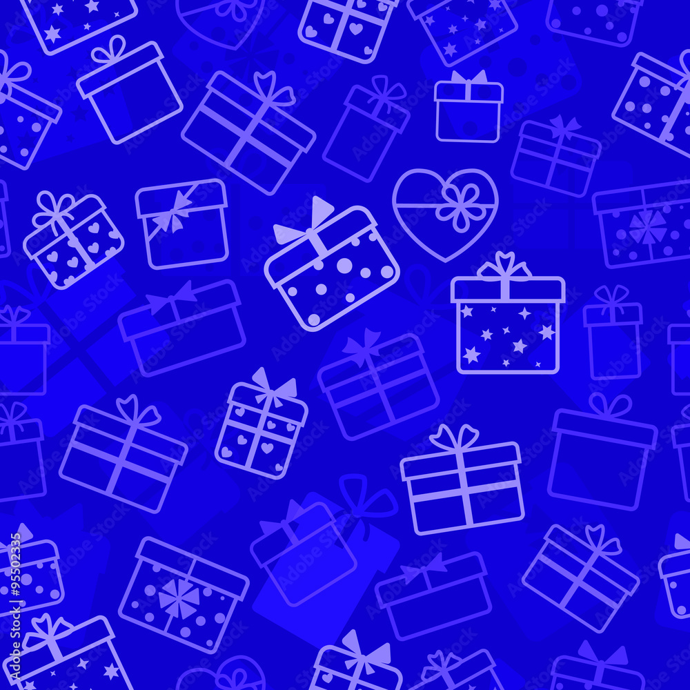 Seamless pattern of gift boxes Seamless pattern of gift boxes