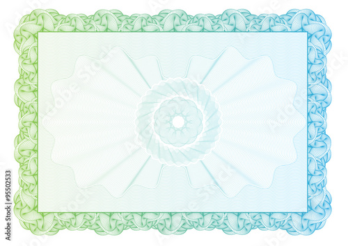 Certificate. Award background. Gift voucher. Template diplomas currency Vector illustration