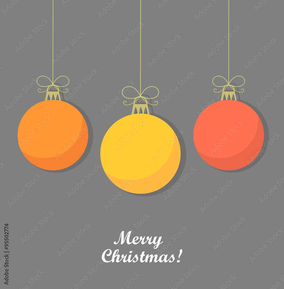 Christmas baubles vector