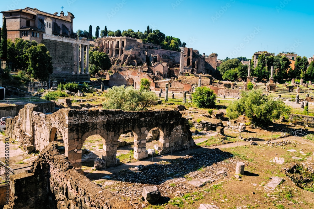  ruins of the Roman Forum, Rome, Italy