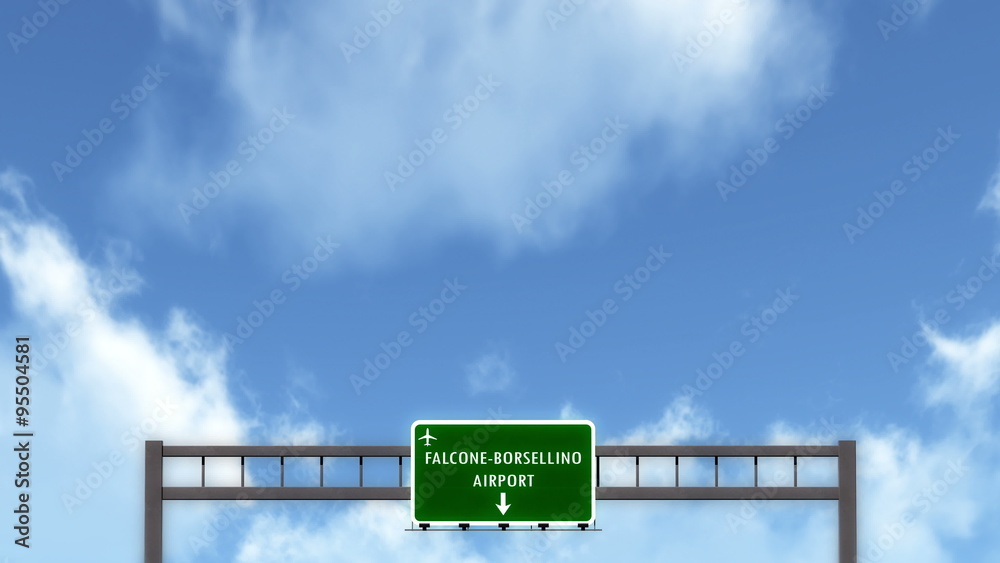 Passing under Palermo Italy Airport Highway Sign
Passing under Palermo Italy Airport Highway Sign