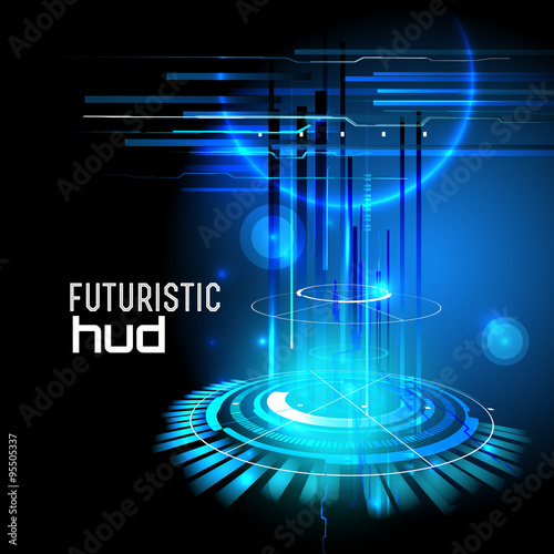 Technology abstract background, Futuristic HUD,  vector