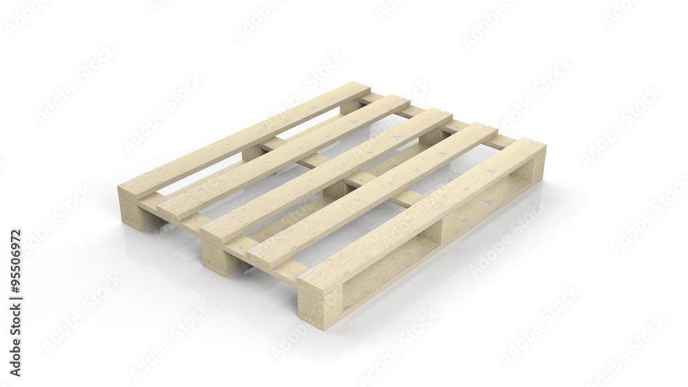 Wooden pallet isolated on white background Wooden pallet isolated on white background