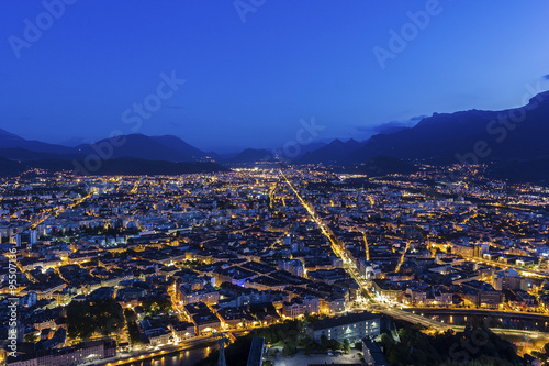 View on Grenoble in the evening © prosiaczeq