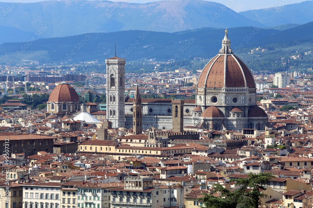 Obraz premium perfect panorama everything in focus of Florence in italy
