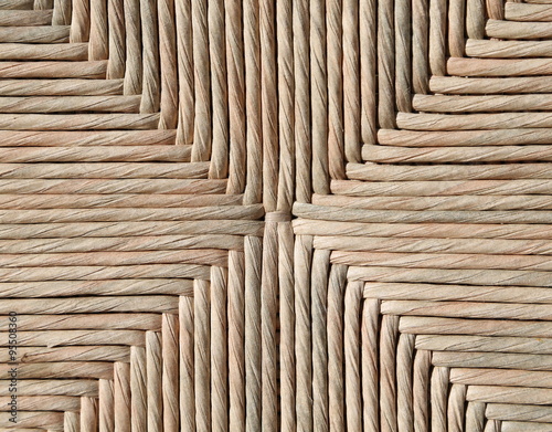 Background of wicker woven by an artisan photo