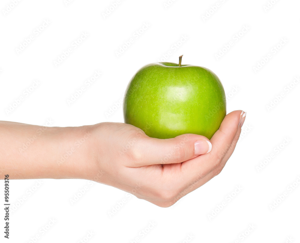 Hand with apple Hand with apple