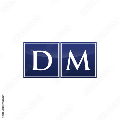 Letter Initial Logo DM
