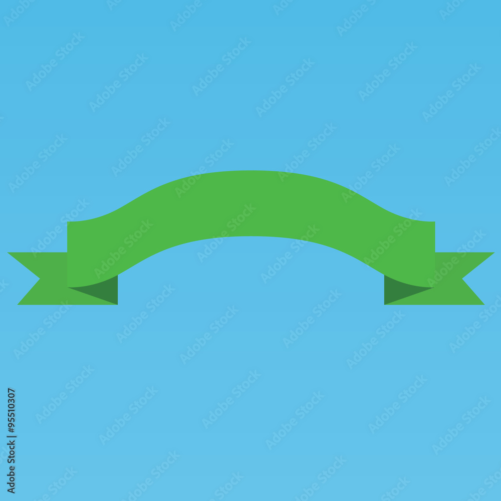 Green ribbon banner Green ribbon banner