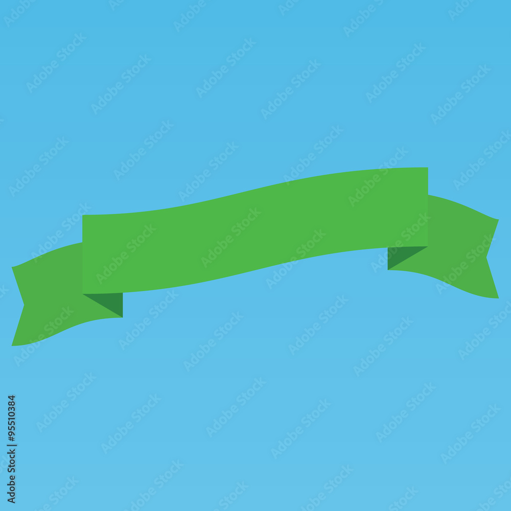 Green ribbon banner Green ribbon banner
