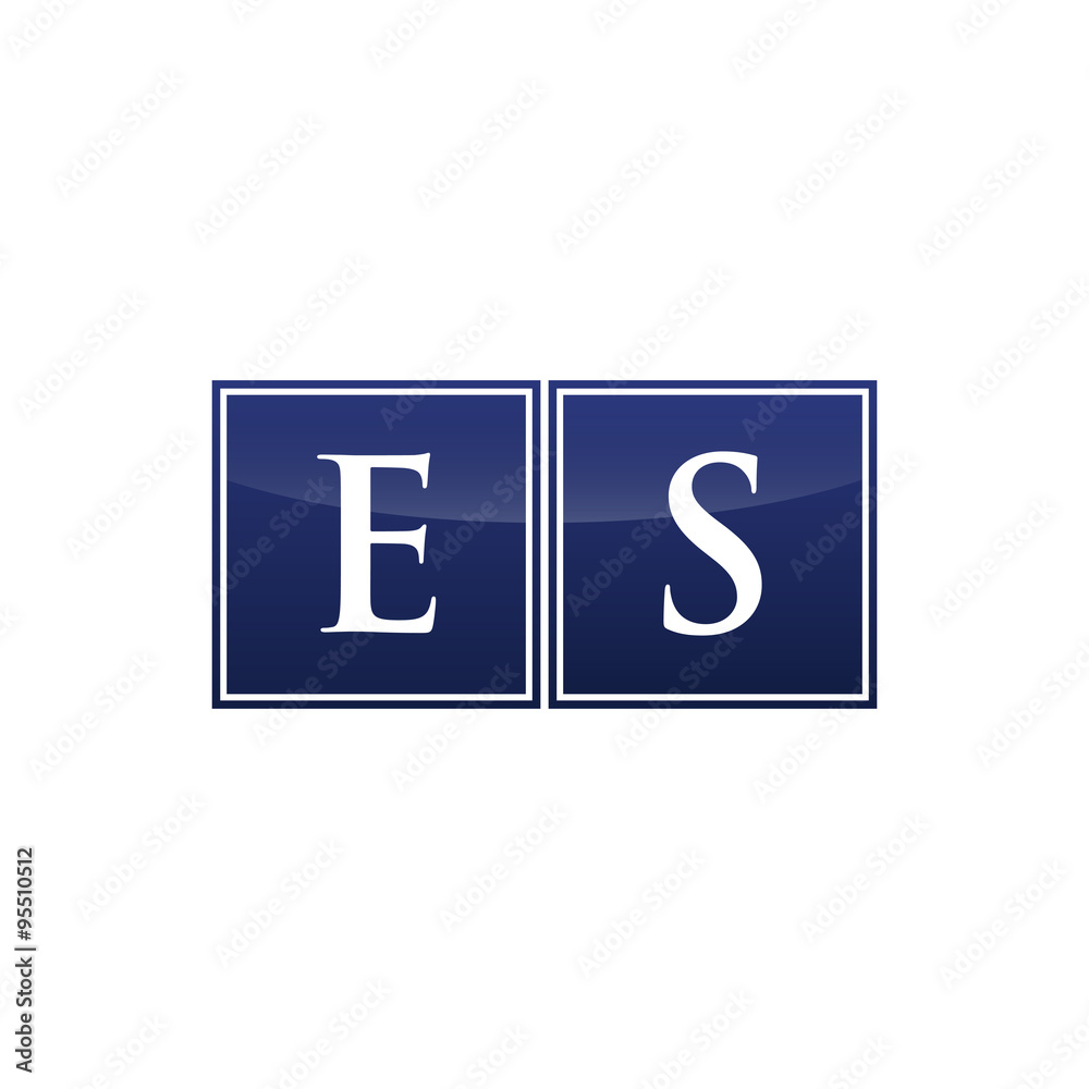 Fototapeta premium Letter Initial Logo ES