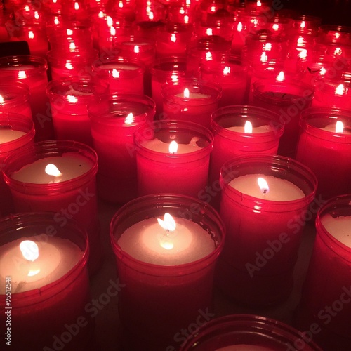 candles on church
