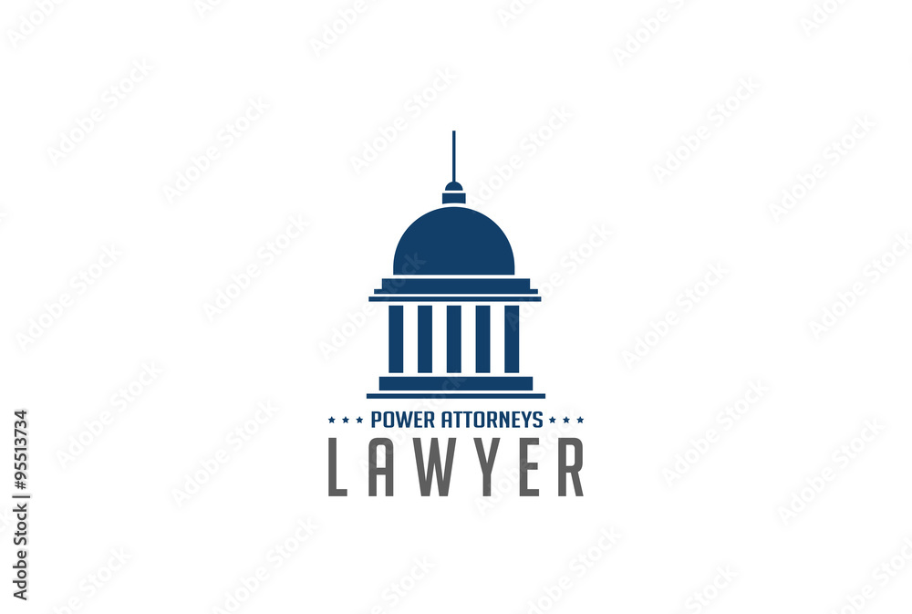 Lawyer Logo symbol abstract design. Legal Law Education logotype