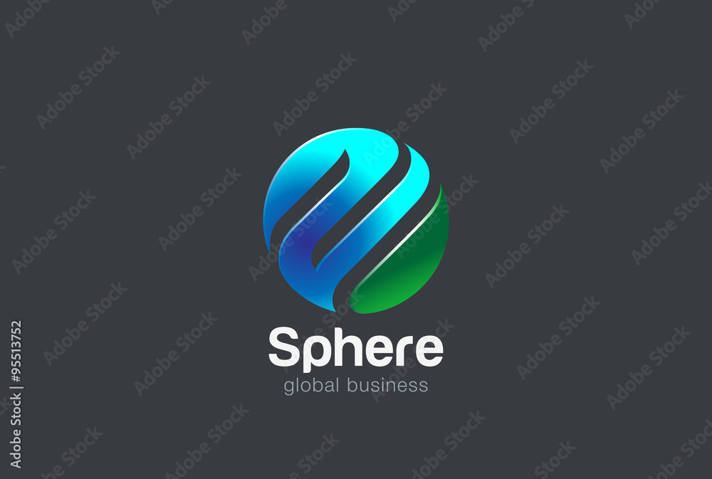 Sphere abstract futuristic Logo web technology design vector Sphere abstract futuristic Logo web technology design vector