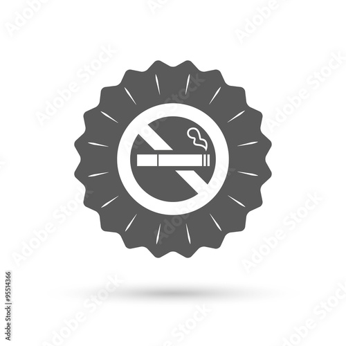 No Smoking sign icon. Cigarette symbol.