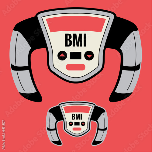BMI Machine that Measures your Fatness or Pudge Factor, including Chunky Large Obesity Level based on your Height to Weight Ratio. Can Help Improve your Health by Knowledge of Body Mass Index Number.