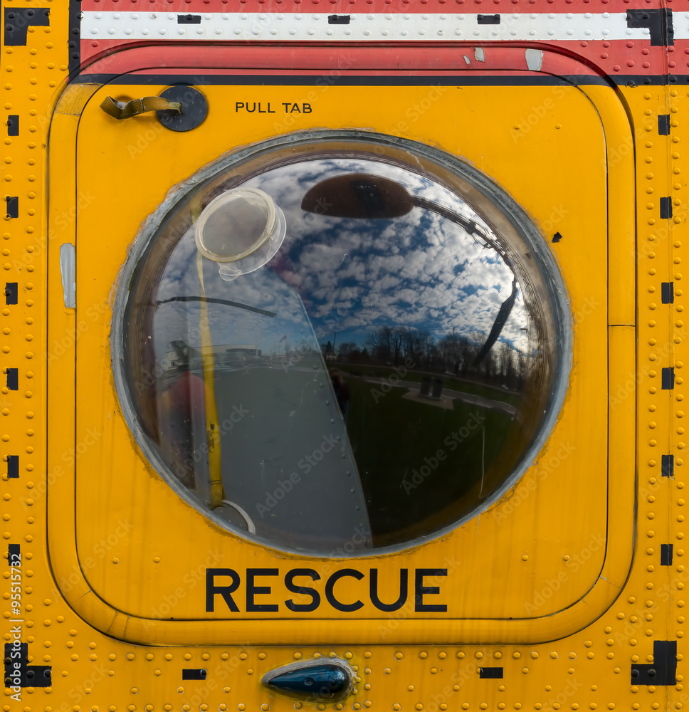 Rescue door on a large helicopter..