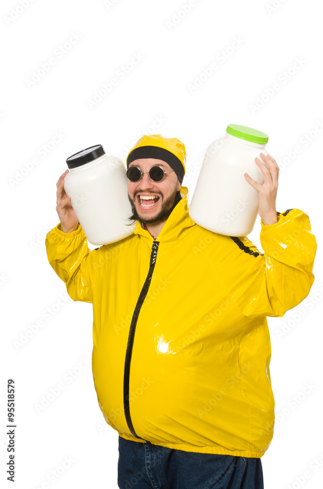 Overweight man isolated on the white Overweight man isolated on the white