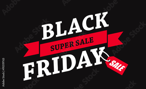 Black Friday sale inscription design template. Black Friday banner. Vector illustration