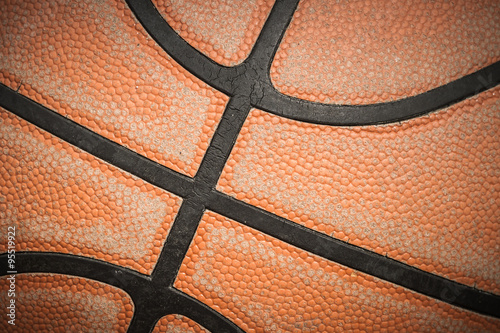 Close up of old basketball texture © skynet