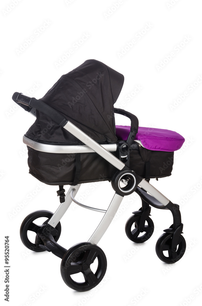 Child pram isolated on the white background Child pram isolated on the white background