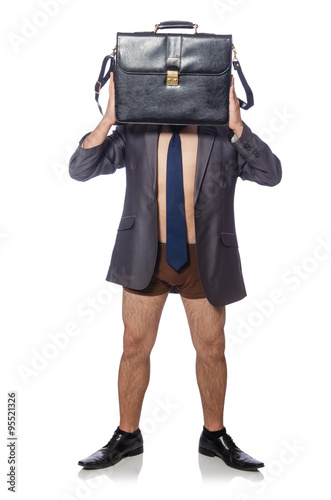 Funny man in business concept