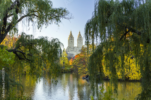 Central Park Fall Landscape Scene in Manhattan, New York City