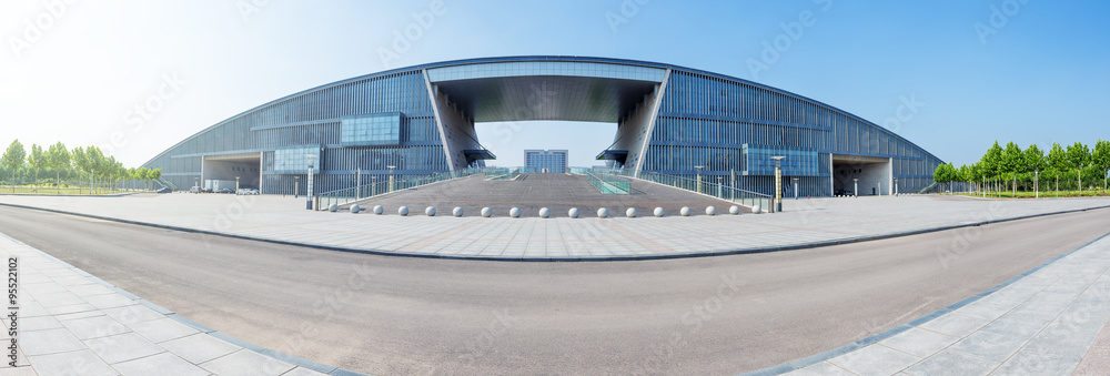 Fototapeta premium empty road building exterior