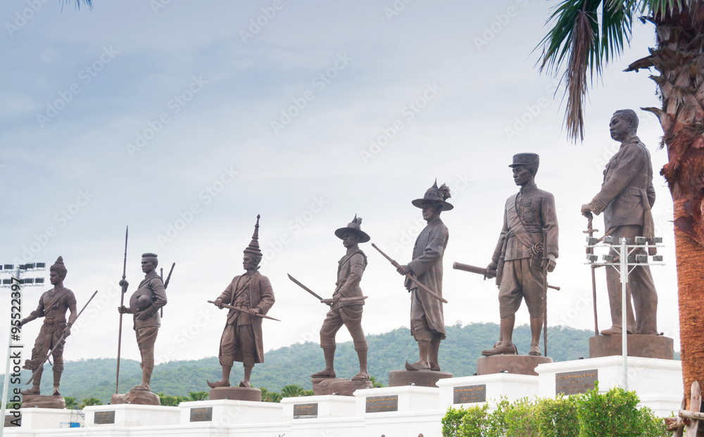 Fototapeta premium Rajabhakti Park, Thai Kings Royal Monument at Hau Hin, Prachup khirikan Province, Thailand 