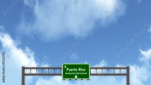  Passing under Puerto Rico Luis Munoz Marin Airport Highway Sign   photo