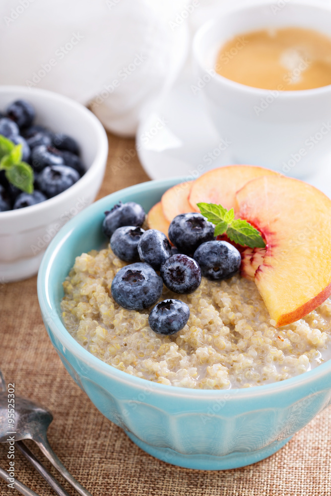 Breakfast quinoa porridge with fresh fruits Breakfast quinoa porridge with fresh fruits