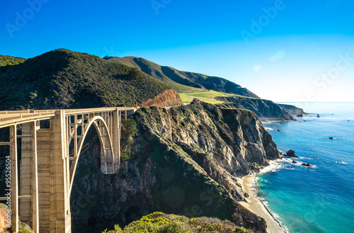 Bixby Bridge on Pacific Coast Highway, California photo