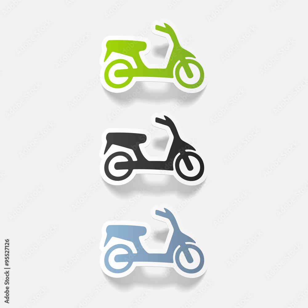 realistic design element: scooter realistic design element: scooter