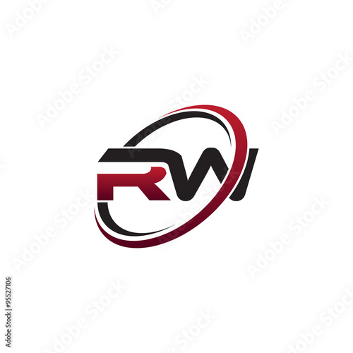 Modern Initial Logo Circle RW