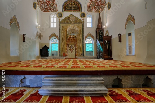 First Flor of Orhan Gazi Mosque interior, Bursa, It was built in 1399 year photo