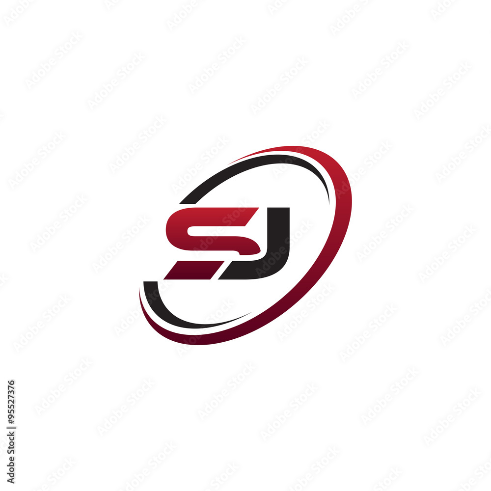 Modern Initial Logo Circle SJ Modern Initial Logo Circle SJ