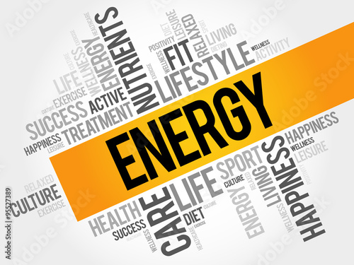 ENERGY word cloud, fitness, sport, health concept #95527389