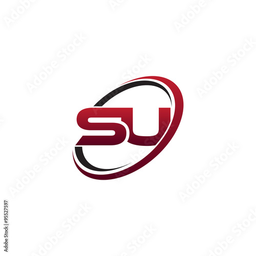 Modern Initial Logo Circle SU