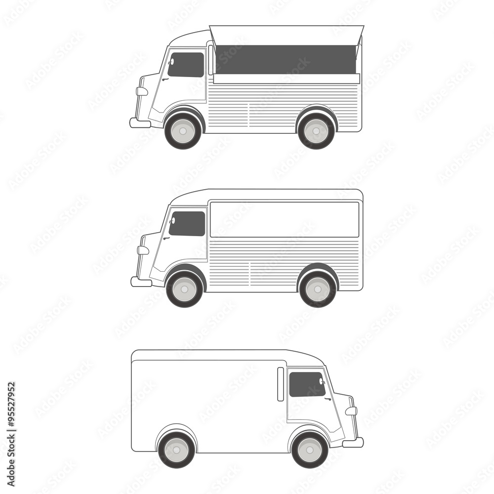 Food Truck Template. Vector illustration Adobe Stock