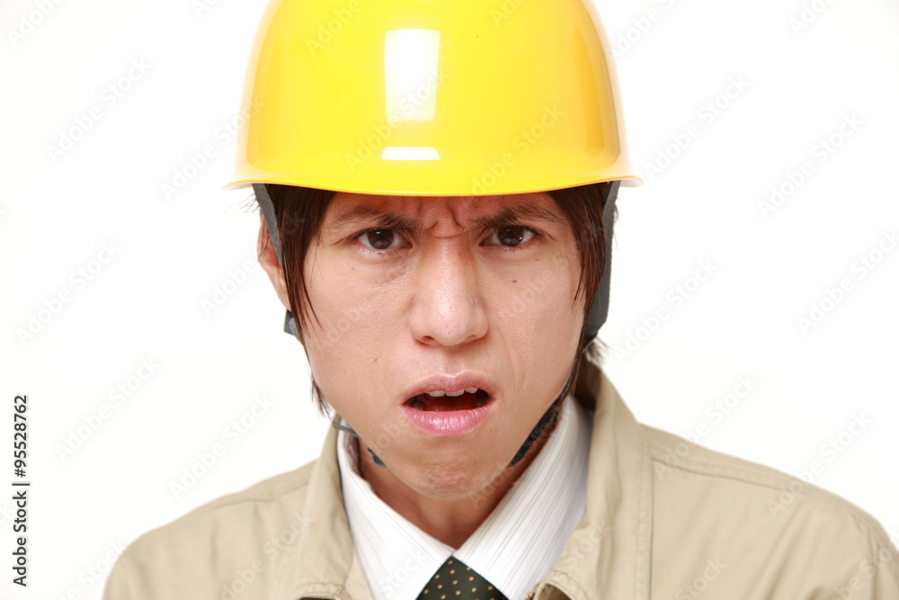 angry construction worker angry construction worker