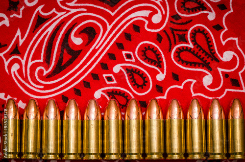 Gang Violence Background - Bullets on Bandana