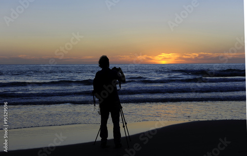 Photohrapher in the sunset